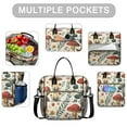 thumbnail image 2 of OBREWU Mushroom and Butterfly Women's Insulated Leakproof Large Lunch Bag, Oxford Cloth, 2 of 7