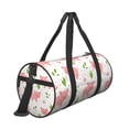 thumbnail image 3 of Xecao Funny Little Pigs print Round Travel Duffel Bag is a foldable gym bag with an inner pocket, perfect for travel sports, 3 of 8
