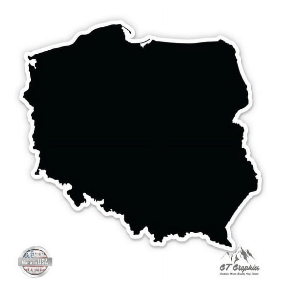 Poland - 3" Vinyl Sticker - For Car Laptop I-Pad Phone Helmet Hard Hat - Waterproof Decal