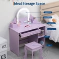 thumbnail image 3 of Ourlova Vanity Set with Lighted Mirror and Stool Adjustable LED LightsAges 3 to 9, 3 of 6