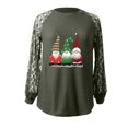 thumbnail image 5 of Pntutb Mujer Impreso Camiseta Suelta Encaje Manga Larga Blusa Cuello Redondo Casual tops Pntutb Pntutb-1741, 5 of 5