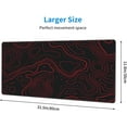thumbnail image 4 of Red Black Topographic Mouse Pad Large Gaming Desk Mat Computer Mousepad XL Long Non-Slip Laptop Keyboard Mat for Office Home Travel Work 31.5"L*11.8"W, 4 of 6