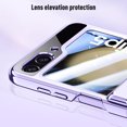 thumbnail image 5 of Dteck for Samsung Galaxy Z Flip 5 Case with Built-in Screen Protector, Ultra Slim Crystal Z Flip 5 Case Clear Plating Hinge Protection Protective Cover for Samsung Galaxy Z Flip 5 5G,Purple, 5 of 6