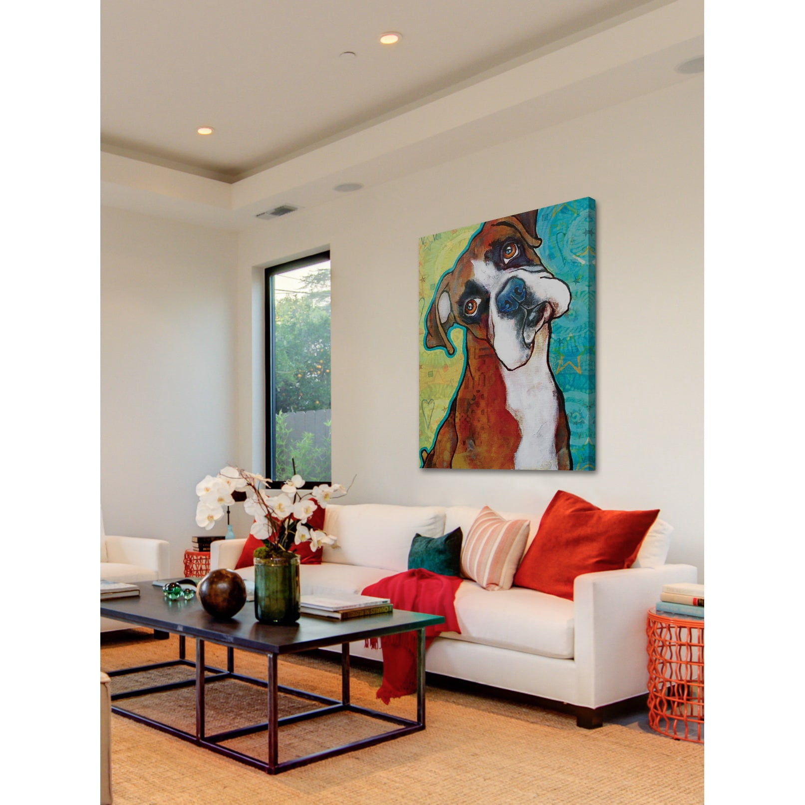 Marmont Hill 'Fawn Boxer' by Stephanie Gerace Painting Print on Wrapped Canvas