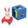 thumbnail image 4 of Baby Wooden Box Toy, Polished Round Surface Rabbit Model Baby Wood Play Toys Durable Pine Wood  For Early Learning Anggrek Baby Wooden Box Toy, 4 of 8