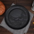 thumbnail image 2 of Mainstays 10.5 in Round Plastic Halloween Bats Dinner Plate, Black, 2 of 6