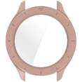 thumbnail image 5 of For Xiaomi Watch S4 S4 eSIM Version Watch Case PC Frame Cover with Tempered Glass Screen Film - Pink, 5 of 5