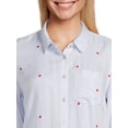 thumbnail image 4 of Time and Tru Women's Mini Shirt Dress with Long Sleeves, Sizes XS-3XL, 4 of 6