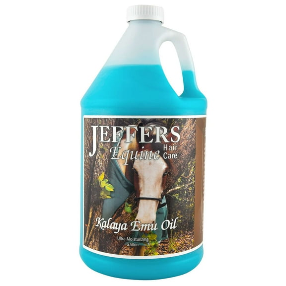 Jeffers Equine Kalaya Emu Oil Horse Shampoo, 128 oz – Soap & Detergent Free, Coconut Base Moisturizing Concentrated Shampoo for Horses, Gentle Formula for Sensitive Skin, Grooming & Soft Coat Care