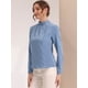 thumbnail image 4 of Blusa elegante de manga larga para oficina y trabajo con cuello levantado para mujer Gris Azulado XS, 4 of 4