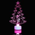 thumbnail image 2 of 1 pieza de miniárbol de Navidad con luces LED que cambian de color y que se iluminan con la Feliz Navidad, decoración para fiestas en la mesa del hogar, adornos de Papá Noel, 2 of 5