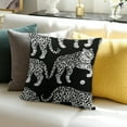 thumbnail image 3 of Autua Black &amp; White Leopard Print Pillow Case, Modern Cheetah Print Trim, Throw Pillow Case, Outdoor Farmhouse Cushion Cover, Sofa Bed, Living Room Decoration 18x18in, 3 of 5