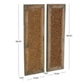 thumbnail image 3 of DecMode Brown Seagrass Woven Panel Abstract Wall Decor (2 Count), 3 of 14