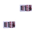 thumbnail image 4 of Qarigey 1 Juego de pestañas adhesivas para uñas con punta francesa para mujeres y niñas, rojo y negro Type2 NO2, 4 of 6