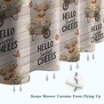 thumbnail image 6 of Beige Highland Cow Flower Cart Pattern Shower Curtain 72"x84" ,Bathroom Decorative Shower Curtains Set with 12 Hooks,Modern Waterproof Washable Shower Curtain, 6 of 6