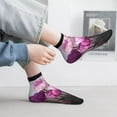 thumbnail image 2 of Naloa Purple And Pink Tulip Bouquet Ankle Socks for Women Non Slip Socks No Show Socks Classic Low Cut Casual Socks Casual Socks, 2 of 7