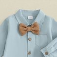 thumbnail image 5 of Kaprioy Baby Boy Romper Newborn Infant Baby Boy Outfits Suit Bowtie Dress Romper+Suspender Overalls Pants Set Gentleman Wedding Clothes Formal, 5 of 6