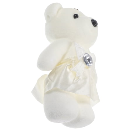 GAXIRE Set of 10 White Plush Bear Stuffed Animals Soft Doll Toys 4.72x2.75x1.38in Perfect for Kids and Collectors