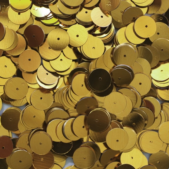 Gold Sequins 10mm Shiny Metallic Made in USA
