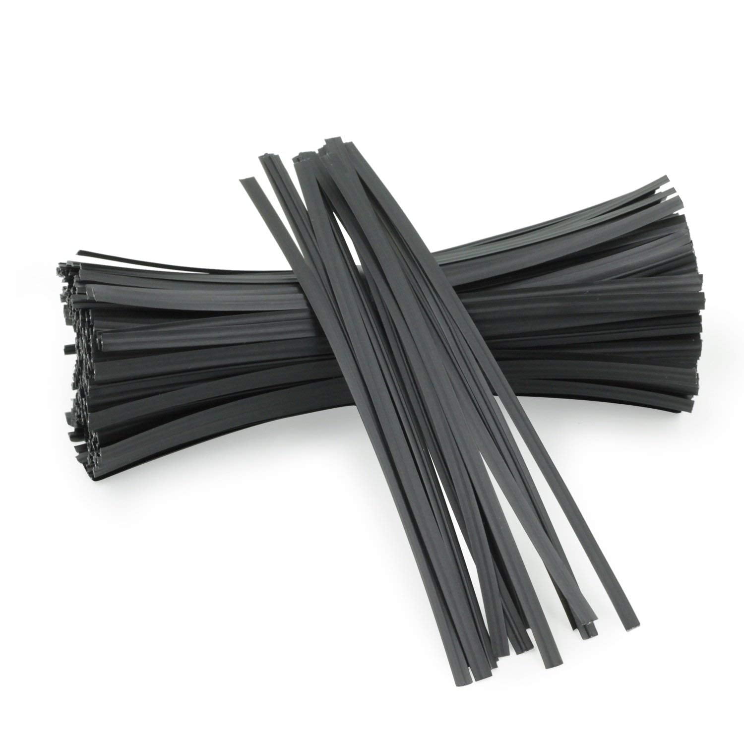 500 PLASTIC TWIST TIES BLACK 6" INCHES GIFT TIES GENERAL USE CABLE TIES 