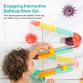 thumbnail image 3 of Interactive Bathtub Slide Set with Rubber Ducks and Ball – Toddler Bath Toys, Puzzle Bath Play for Kids, Fun Water Activity, 31‑Piece, 3 of 6