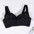 thumbnail image 4 of YWDJ Plus Size Strapless Bras for Women Front Close Bras Wireless Sleep Bras Adjustable Straps Full Coverage Push up Wrap Comfy Bras Padded Plus Size Lace Bras Button Lounge Bras Black L, 4 of 4