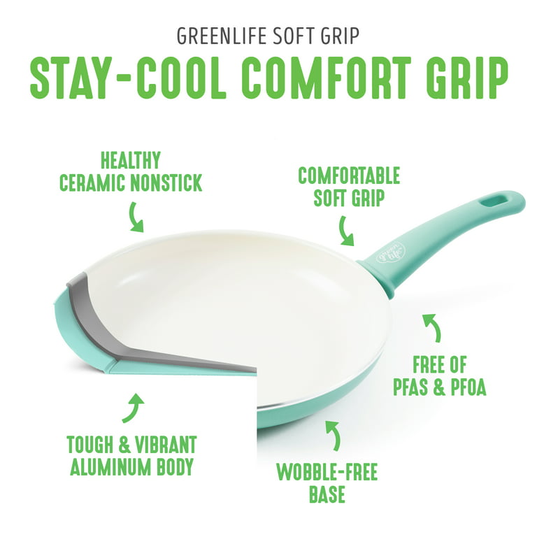 GreenLife Soft Grip Diamond Healthy Ceramic Nonstick, 13 Piece