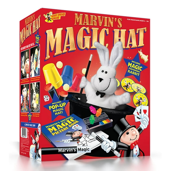 Marvins Magic - Amazing Magic Rabbit and Top Hat Trick | Amazing Magic Tricks Set For Children | Includes Pop Up Magic Hat, Wand and Magic Rabbit | Su