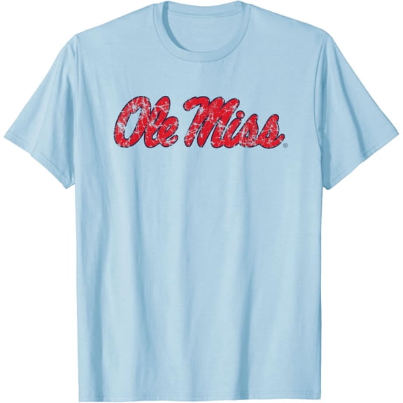 Mississippi Ole Miss Rebels Vintage Mascot Blue T-Shirt LIGHT BLUE Unisex S-5XL Hot Trending Shirt, Vintage Birthday Gift