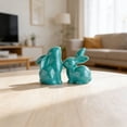 thumbnail image 6 of 1PC Large Easter Ceramic Bunny Figurines Decor, Dark Blue Porcelain Modern Tabletop Desktop Bookshelf Adornments Unique Decor DIY Art Crafts Statues for Easter Spring Weddings Home, Dark Blue, 6 of 7