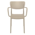 thumbnail image 3 of Compamia Loft Indoor Outdoor Dining Arm Chair in Taupe, 3 of 7