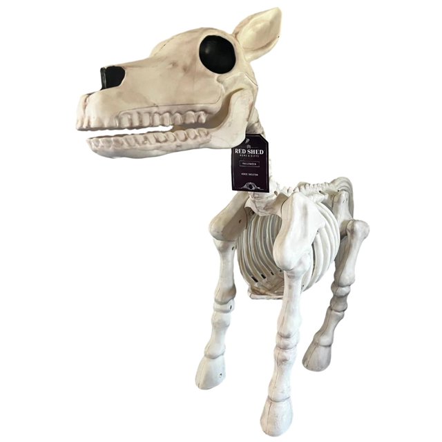 Estatuilla de esqueleto de caballo de Halloween Soledad escultura decoración espeluznante para el hogar