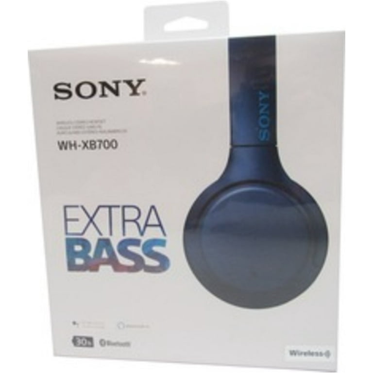Sony WH XB700 Headphones with mic full size Bluetooth wireless NFC active noise canceling 3.5 mm jack blue Walmart