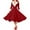 Red wedding guest dresses, variant on Usmixi Dresses for Women Christmas Long Dresses for Women Winter Cozy Warm Plush Patchwork Long Sleeve Formal Dress V Neck Empire Waist Party Prom Swing A Line Dress