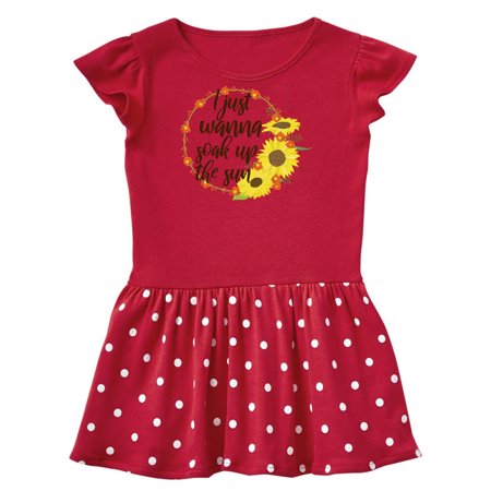 

Inktastic Sunflower I Just Wanna Soak up the Sun Gift Baby Girl Dress