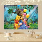 Winnie the Pooh cartoon birthday party Happy decoration Cute tapestry Birthday banner background Big Birthday Happy background These are my birthday party indoor and outdoor decoration items