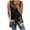 Black, variant on Lolmot Women's Fashion Tops Casual Plus Size Sexy Hollow Out Print Sleeveless Vest Long T-Shirt Tops