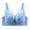 Blue, variant on Jacenvly Bras for Women Print Light Breathable Cotton Bralettes for Women Women Sports Lace Bra Wire Free Underwear One-Piece Bra Everyday Underwear Black
