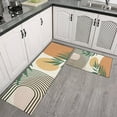 thumbnail image 2 of Orange Boho Geometric and Plant Pattern Kitchen Rugs Sets Of 2,Anti Fatigue Kitchen Mat Rugs Non Slip Washable,Decorative Kitchen Floor Mats for Kitchen,Sink,Laundry,17"x30"+17"x47", 2 of 7