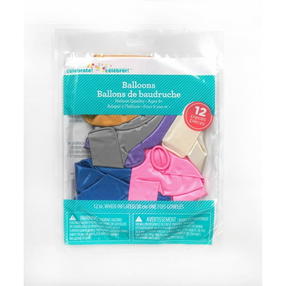 12Pcs Balloon Pearl Assorted, 12CT x 12in Helium Latex Balloon