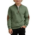 thumbnail image 2 of Teen Sweatshirts Long Sleeve Color Block Sweatshirt with Zipper Pullover Top Boys Sweatshirt Size 16-17 Years, 2 of 3
