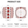 thumbnail image 6 of Square Seat Covers For Dining Room Chairs Set Of 6, Ukrainian Embroidery Style Rose Chair Covers With Elastic Ties, Stretch Removable Washable Chair Seat Protector Cushion Slipcovers For Kitchen Hotel, 6 of 6