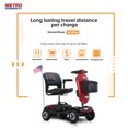 thumbnail image 2 of BTMWAY Travel Mobility Scooter, Heavy Duty Electric Scooters with 4 Anti-Tip Wheels, Compact Lightweight Mobility Scooters for Senior Adults Elderly, Foldable Mobility Scooter, Red, 2 of 17
