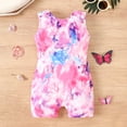 thumbnail image 5 of Toddler Bathing Suit Girl Girls Tie Dye Crew Neck Sleeveless One Piece Swimsuit with Full Colorful Back Design for Summer Swimwear Red 5 Years-6 Years, 5 of 7