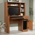 thumbnail image 3 of Scranton & Co Traditional Wood Small Computer Desk with Hutch in Carolina Oak, 3 of 7