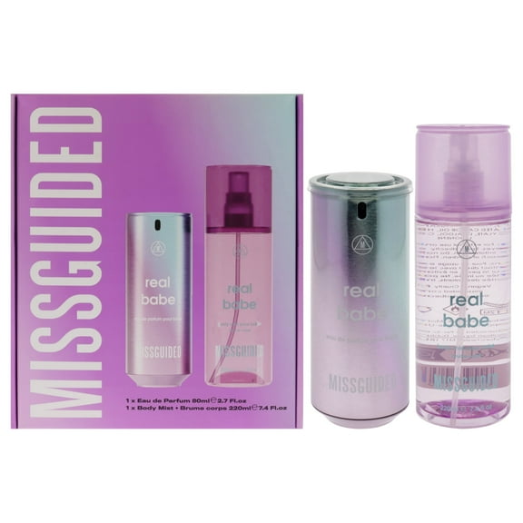 Missguided Real Babe , 2 Pc Gift Set 2.7oz EDP Spray, 7.4oz Body Mist