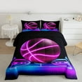 thumbnail image 2 of jejeloiu Ball Sport Theme Full Size Comforter Sets,Basketball Game Gaming Bedding Sets For Men Women Reversible 3-Piece, 2 of 8