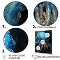 thumbnail image 3 of Designart "Cephalopod In Azure Waters" Octopus/Squid Floater Framed Canvas Art Print, 3 of 5