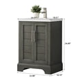 thumbnail image 3 of Vanity Art 24 x 16 x 34.5 in. Single Sink Bathroom Vanity with Ceramic Sink & Top, Silver Gray, 3 of 10