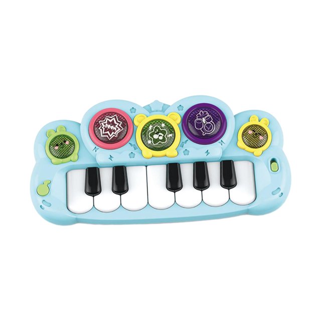Juguete de Piano para Bebé Perfke Teclado Musical Educativo con Luz Azul